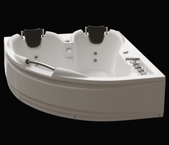 Ванна ГМ 1500*1500*600 с насосом OLB-826 правая с переливом