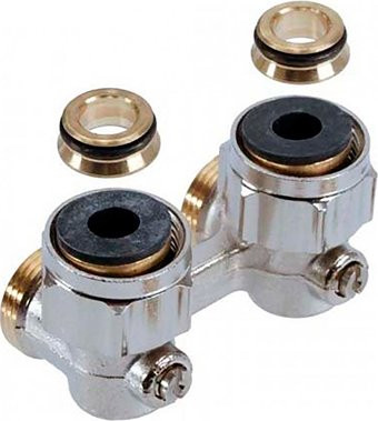 Узел нижнего подключения Oventrop Multiflex F 3/4&quot;  x 3/4&quot; угловой
