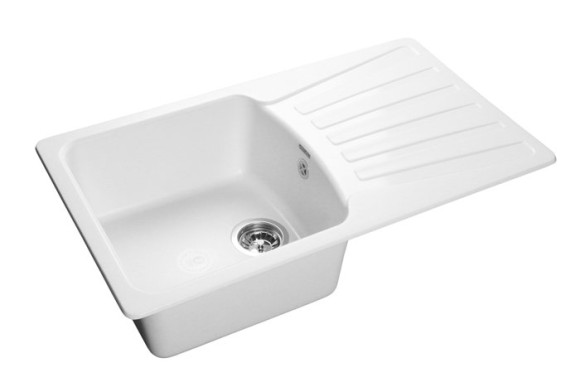 GRANFEST Мойка STANDART 850L  1-чаша+крыло 850*495мм иней арт.GF-