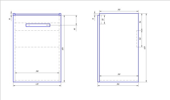 Тумба ALMI, 50 см, подвесная/напольная, 1 дверца, белый глянец