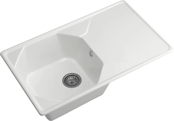 GRANFEST Мойка UNIQUE 840L  1-чаша+крыло 840*500мм иней арт.GF-