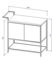 Тумба под раковину напольная BOTANIQUE 100 для CREA 50 зелёный