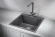 5102, ГРАФИТ (ЧЁРНО-СЕРЫЙ), кухонная мойка, кварц