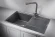 7804, ГРАФИТ (ЧЁРНО-СЕРЫЙ), кухонная мойка, кварц