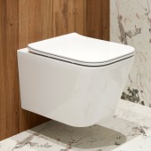 Унитаз подвесной K633 безободковый, сиденье тонкое ДП, крепления 