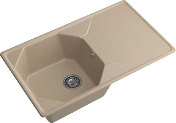 GRANFEST Мойка UNIQUE 840L  1-чаша+крыло 840*500мм песочный арт.GF-