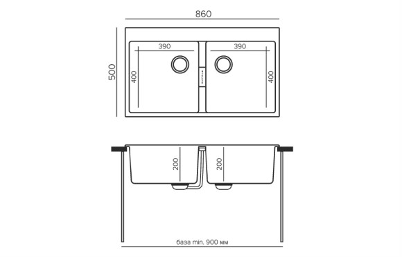 Кухонная мойка TOLERO Loft TL-862 (№001 (Сер. мет))