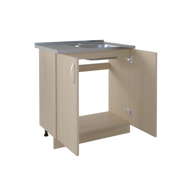 800 Стол под мойку - Дуб млечный(венге белый) (мойки 50*80, 60*80)