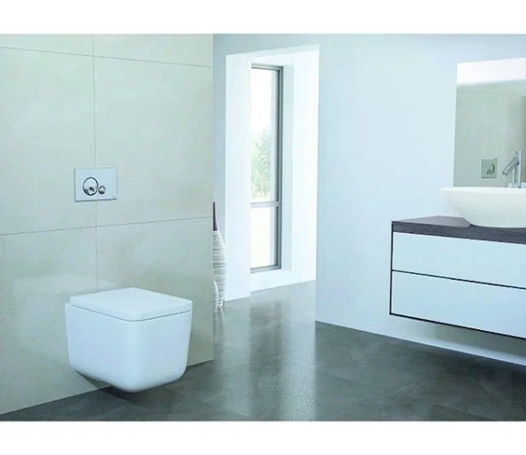 Панель механическая двойная OLI Globe, пластик, хром матовый