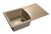 GRANFEST Мойка STANDART 850L  1-чаша+крыло 850*495мм песочный арт.GF-