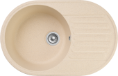 GRANFEST Мойка QUARZ 18  1-чаша+крыло 740*480мм бежевый арт.GF-Z-