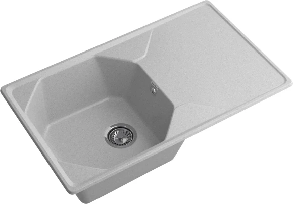 GRANFEST Мойка UNIQUE 840L  1-чаша+крыло 840*500мм серый арт.GF-