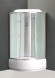 Душевая кабина EvaGold полукруг F902WS (90*90, высок.под., рифл. стек., белая стен.,хром матовый проф. 3к)