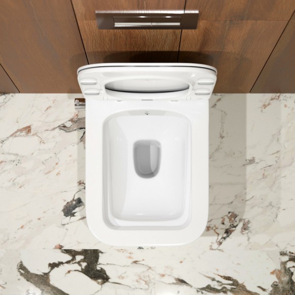 Унитаз подвесной K633B с биде безободковый, сиденье тонкое ДП, крепления 