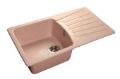 GRANFEST Мойка STANDART 850L  1-чаша+крыло 850*495мм светло-розовый арт.GF-