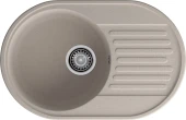 GRANFEST Мойка QUARZ 18  1-чаша+крыло 740*480мм песочный арт.GF-Z-