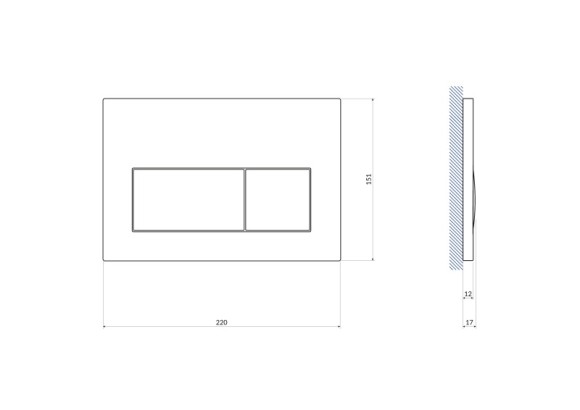 Кнопка PRESTO для LINK PRO/VECTOR/LINK/HI-TEC пластик черный матовый