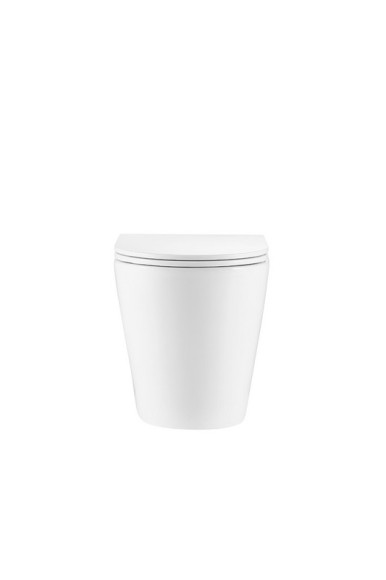 Унитаз приставной P02 безободковый, сиденье тонкое ДП, крепления 