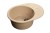 GRANFEST Мойка RONDO 580L  1-чаша+крыло 579*445мм бежевый арт.GF-