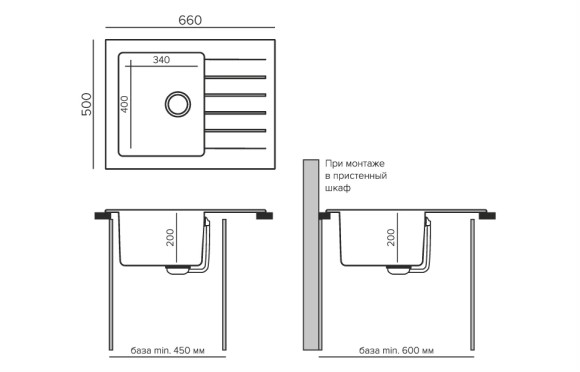 Кухонная мойка TOLERO Twist TTS-660 (№001 (Сер. мет))