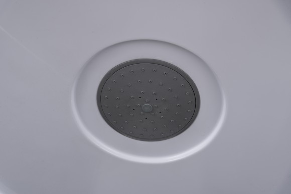 Душевая кабина EvaGold полукруг F902BS (90*90, высок.под., рифл. стек., черн. стен., хром матовый проф. 3к)