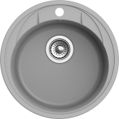 EWIGSTEIN Мойка ELEGANT R45 1-чаша D-484мм серый металлик арт.EW-