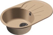 GRANFEST Мойка RONDO 750L  1-чаша+крыло 750*460мм песочный арт.GF- GRANFEST Мойка RONDO 750L  1-чаша+крыло 750*460мм песочный арт.GF-