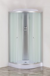 Душевая кабина EvaGold полукруг F101WS (100*100, низ.под., рифл. стек., белая стен., хром матовый проф. 3к.) Душевая кабина EvaGold полукруг F101WS (100*100, низ.под., рифл. стек., белая стен., хром матовый проф. 3к.)