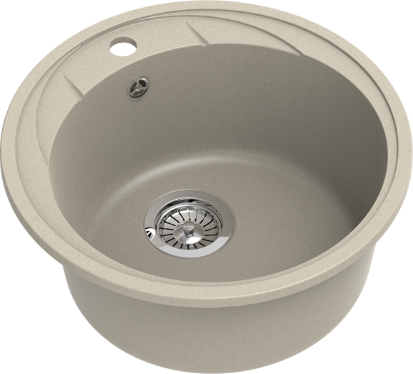 EWIGSTEIN Мойка ELEGANT R45 1-чаша D-484мм темно-бежевый арт.EW-