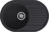 GRANFEST Мойка QUARZ 18  1-чаша+крыло 740*480мм черный арт.GF-Z-