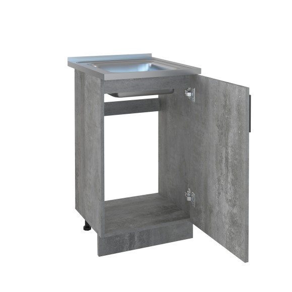 500 Стол под мойку - Цемент светлый (мойка 50*50)