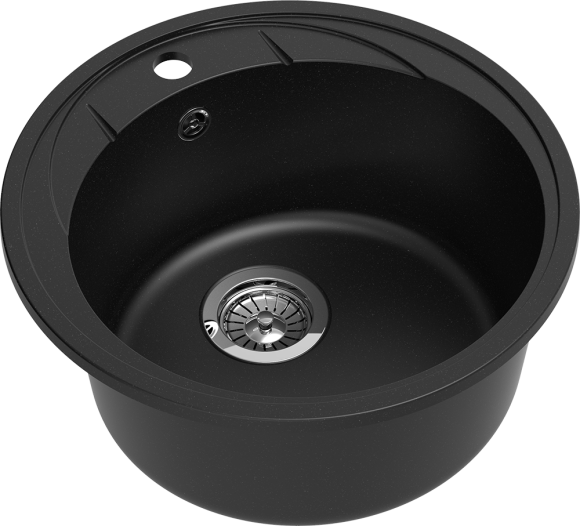 EWIGSTEIN Мойка ELEGANT R45 1-чаша D-484мм черный арт.EW-