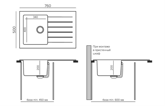 Кухонная мойка TOLERO Twist TTS-760 (№001 (Сер. мет))