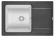 HI-74, ЧЁРНЫЙ/АРКТИК,ГИБРИД  кухонная мойка , кварц