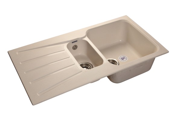 GRANFEST Мойка STANDART 940KL  1,5-чаши+крыло 940*495мм белый арт.GF-