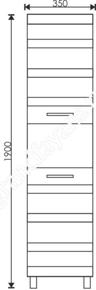 35 Пенал-шкаф "Fantasy 35" белое дерево