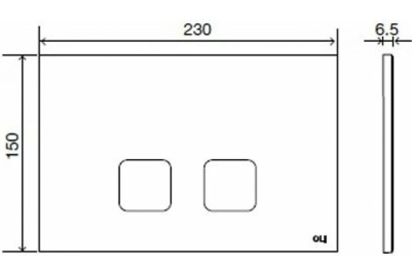 Панель механическая двойная OLI PLAIN, пластик, черный soft touch