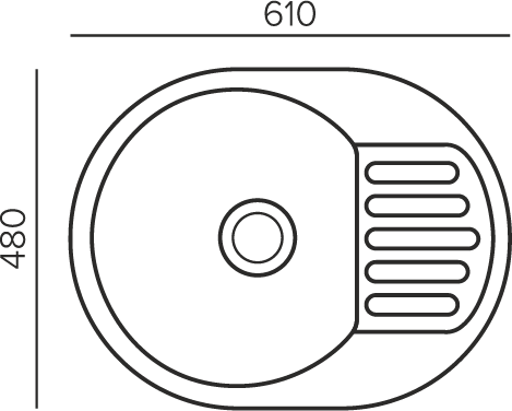 Кухонная мойка QUARTZBOND BOND-610 (Дым)