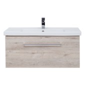 Тумба BIG INN, 80 см, подвесная, 1 ящик + выдвижной внутренний ящик, дуб кантри Тумба BIG INN, 80 см, подвесная, 1 ящик + выдвижной внутренний ящик, дуб кантри