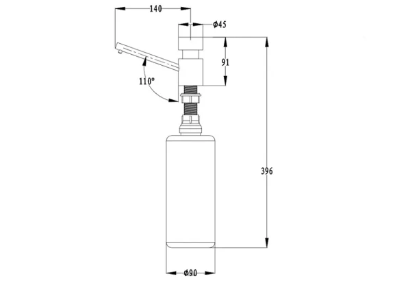 EWIGSTEIN  Дозатор 0033 с колбой 1250мм топаз арт.
