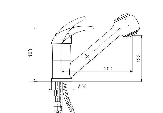Смеситель кухонный POLYGRAN Лейка (песочный №302)