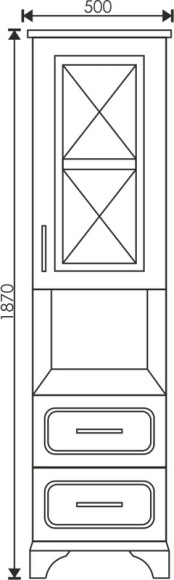 50 Пенал-шкаф "Duglas 50 №2"