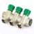 Коллектор с вентилями 1" 3 выхода 3/4 зеленый COMPIPЕ