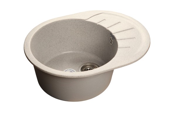 GRANFEST Мойка RONDO 580L  1-чаша+крыло 579*445мм серый арт.GF-