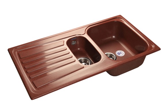 GRANFEST Мойка STANDART 940KL  1,5-чаши+крыло 940*495мм красный марс арт.GF-