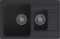 GRANFEST Мойка QUARZ 21К  1,5-чаши+крыло 740*480мм черный арт.GF-Z-