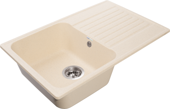 GRANFEST Мойка QUARZ 78  1-чаша+крыло 740*480мм бежевый арт.GF-Z-