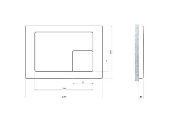 Кнопка CORNER для LINK PRO/VECTOR/LINK/HI-TEC пластик белый