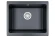 5551, ШВАРЦ (чёрный металлик), кухонная мойка, кварц