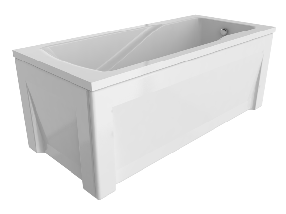 Комплект Акриловая ванна TIMO HELLA1880+Каркас + Слив-перелив+Гидромассаж 6 форсунок